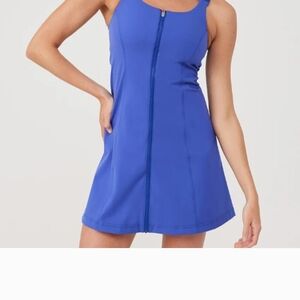 Outdoor Voices Royal Blue Zip-Front Dress